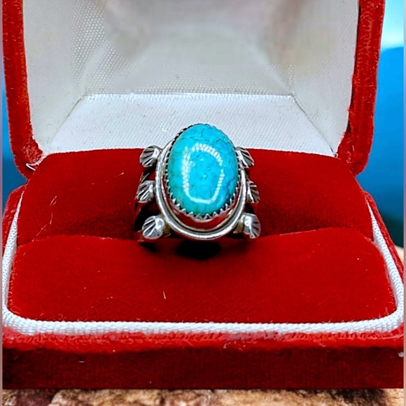 🌺Vintage P. McCray Navajo Sterling Turquoise Ring - Picture 14 of 15